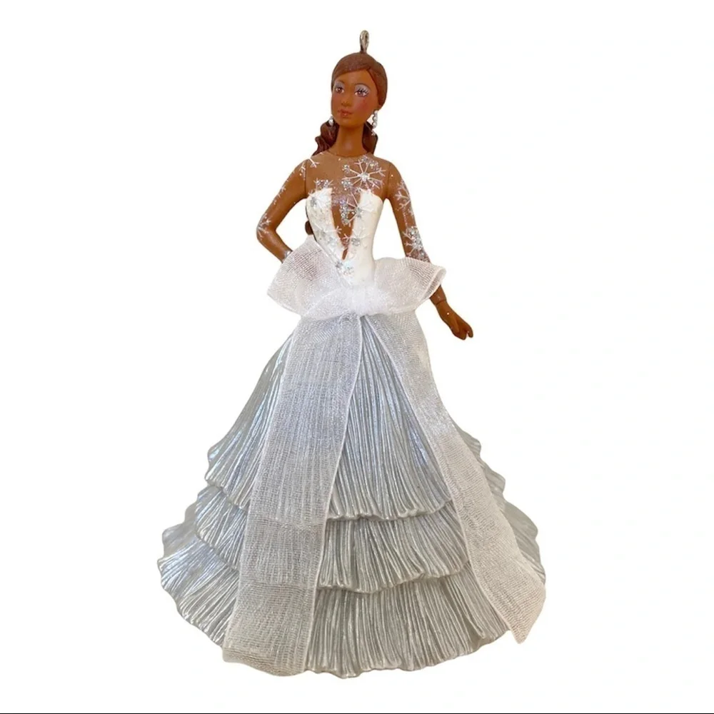 NEW 2008 AA Celebration Ornament Hallmark Barbie Doll African American Holiday